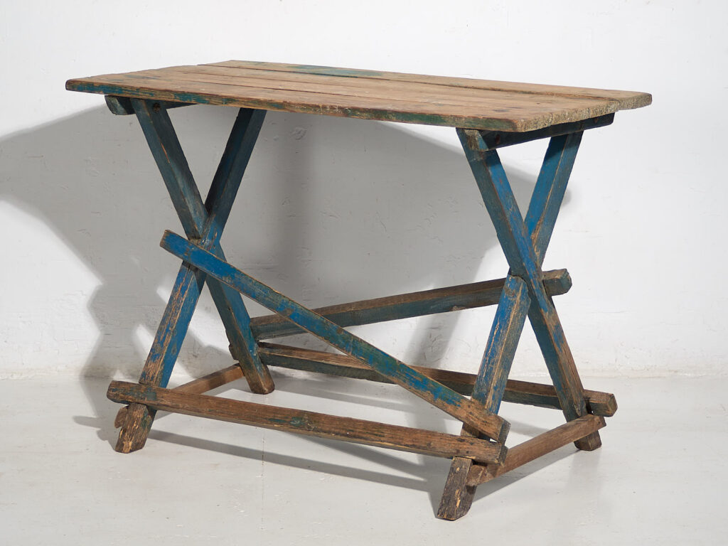 Mesa azul antigua de estilo provenzal francés (c.1920) #54