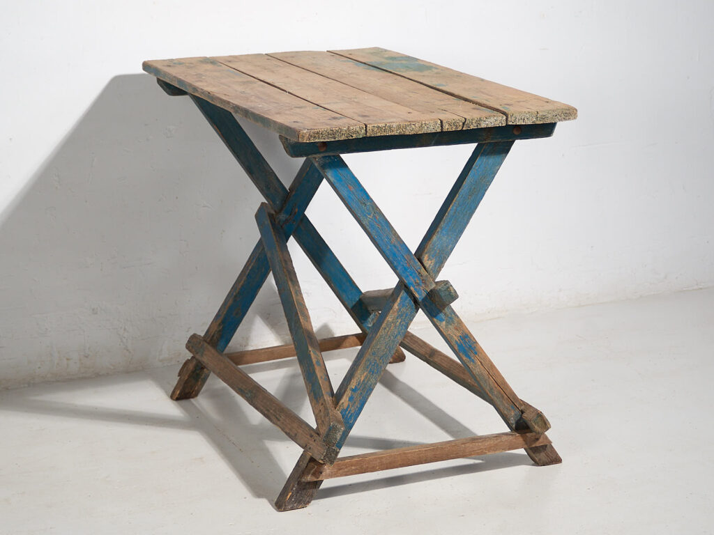 Mesa azul antigua de estilo provenzal francés (c.1920) #54