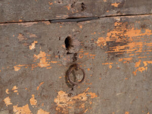 Antiguo cofre con pátina de color gris (c.1920) #72