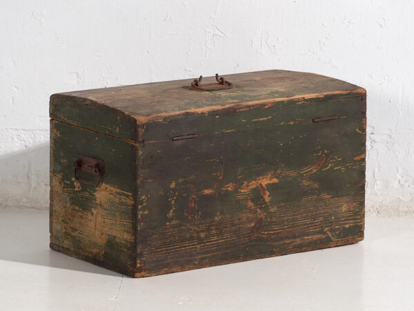 Pequeño cofre antiguo en tonos verdes (c.1920) #78