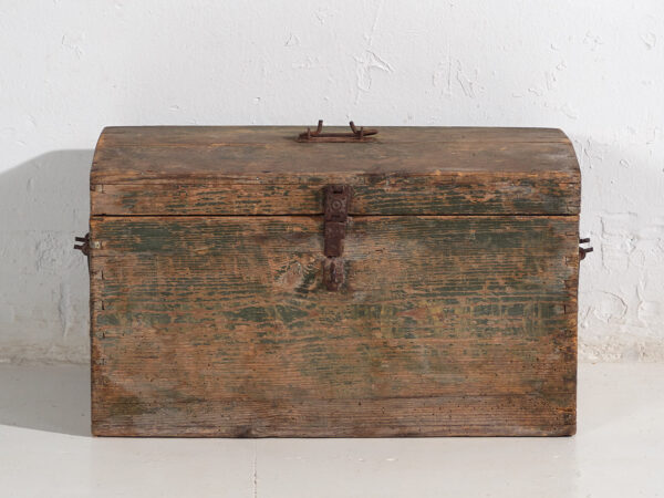 Pequeño cofre antiguo en tonos verdes (c.1920) #78