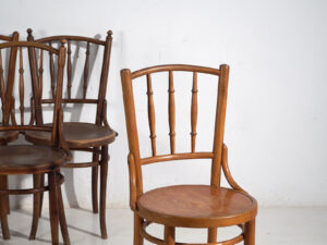 Antiguas sillas Thonet de madera curvada (c.1920). Conjunto de 4 piezas #14