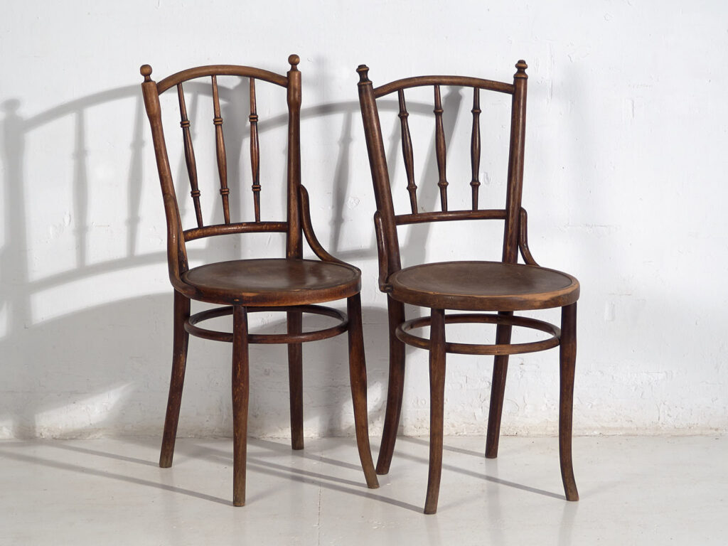 Antiguas sillas Thonet de madera curvada (c.1920). Conjunto de 4 piezas #14