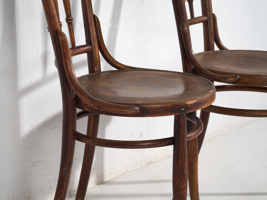 Antiguas sillas Thonet de madera curvada (c.1920). Conjunto de 4 piezas #14