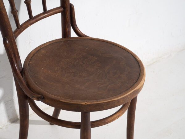 Antique Thonet bentwood chairs (c.1920). Set of 4 pieces #14
