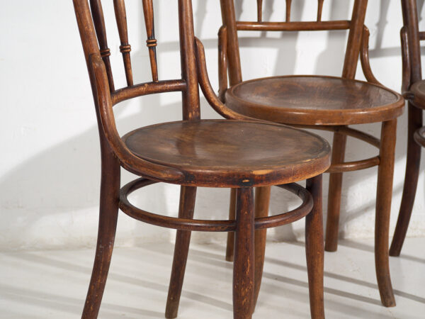 Antique Thonet bentwood chairs (c.1920). Set of 4 pieces #14