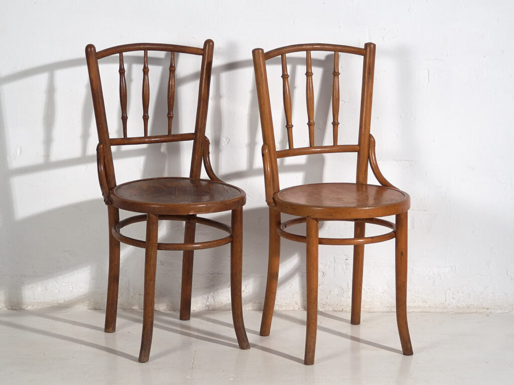 Antiguas sillas Thonet de madera curvada (c.1920). Conjunto de 4 piezas #14