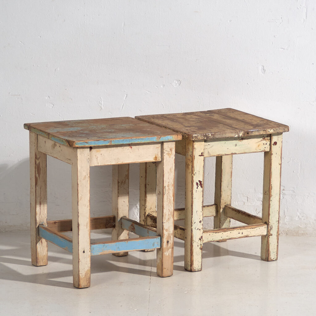 Mesas auxiliares antiguas (c.1920). Conjunto de 2 piezas #3