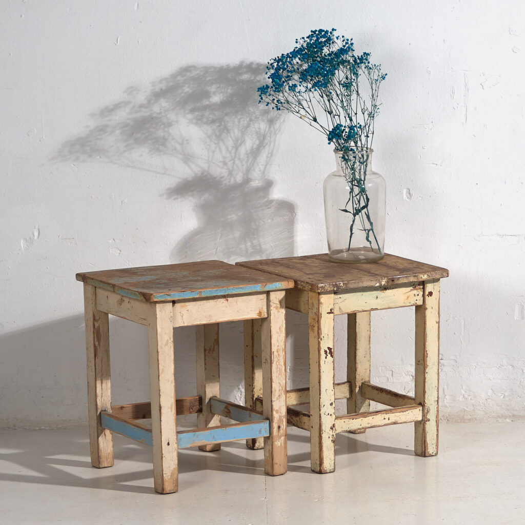 Mesas auxiliares antiguas (c.1920). Conjunto de 2 piezas #3