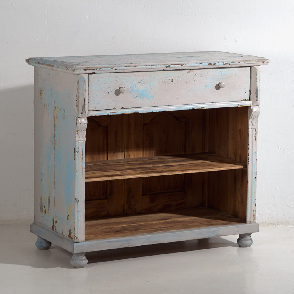 Mostrador antiguo de pátina color azul (c.1940) #81