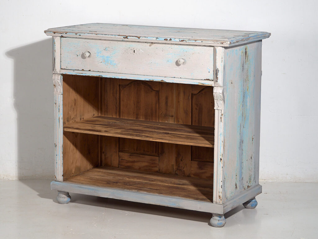 Mostrador antiguo de pátina color azul (c.1940) #81