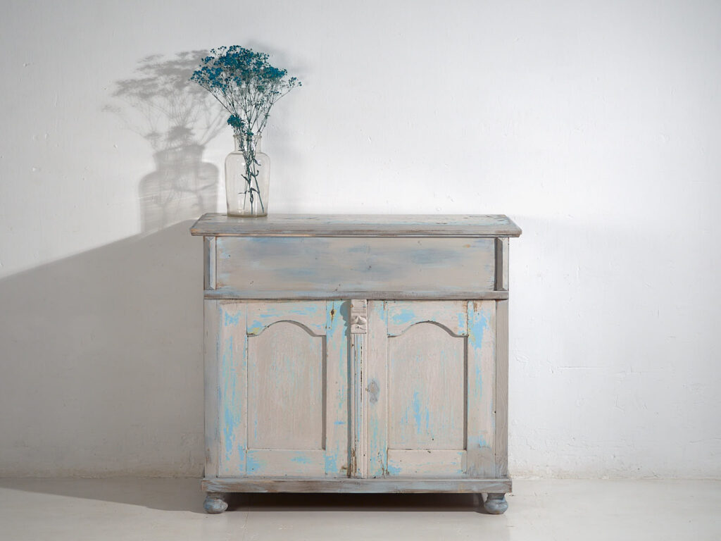 Mostrador antiguo de pátina color azul (c.1940) #81