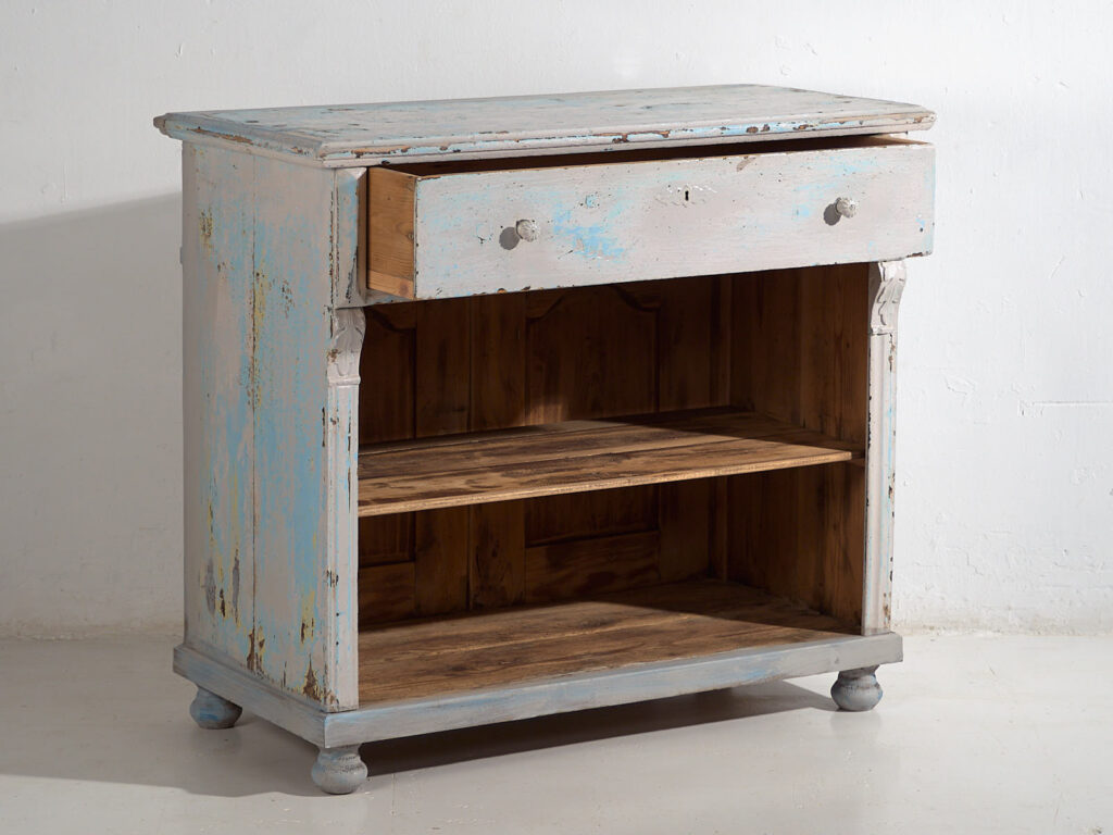 Mostrador antiguo de pátina color azul (c.1940) #81
