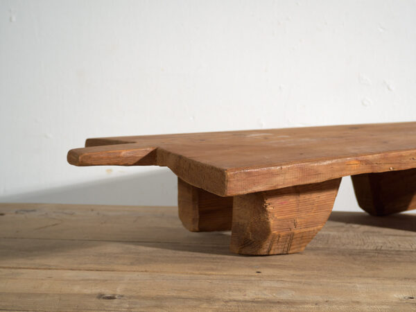 Antigua mesa auxiliar de madera maciza (c.1920) #17