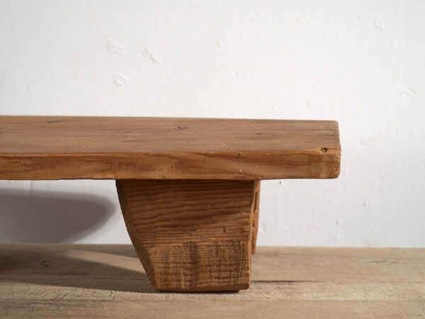 Antigua mesa auxiliar de madera maciza (c.1920) #17