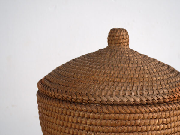 Antique woven rattan basket (c.1920) #1