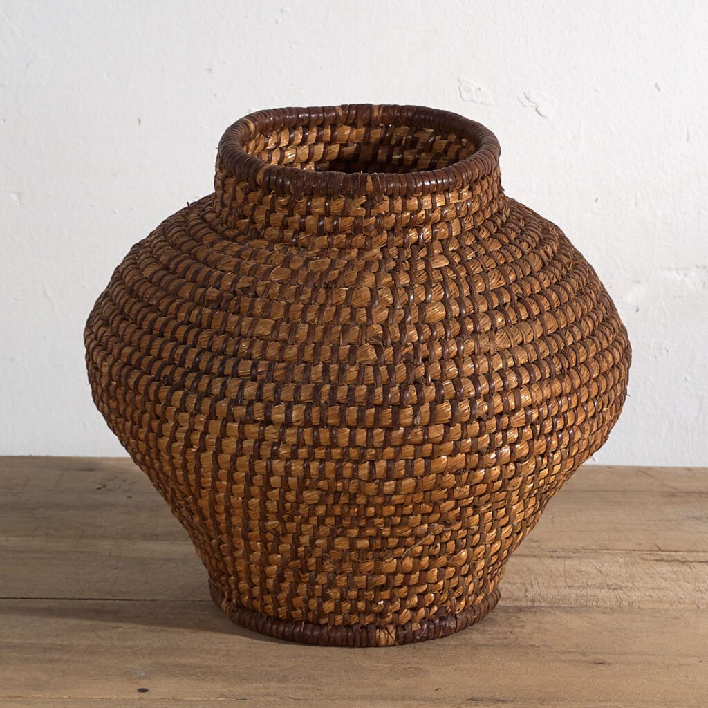 Pequeña cesta de mimbre antigua (c.1920) #2