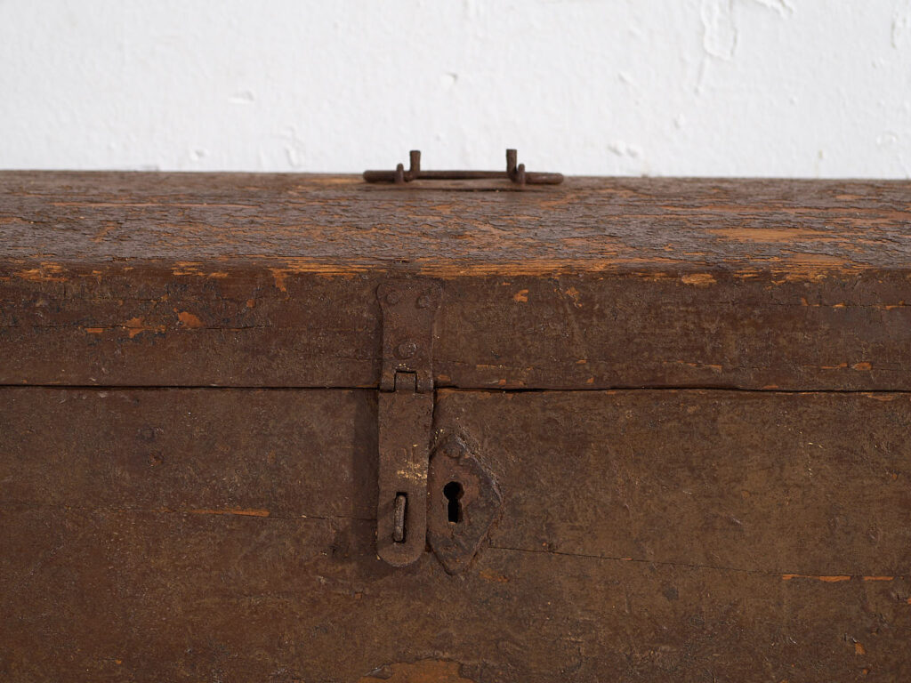 Ancien coffre à armature métallique (c.1920) #3