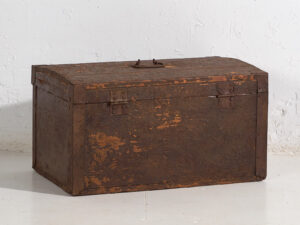 Ancien coffre à armature métallique (c.1920) #3