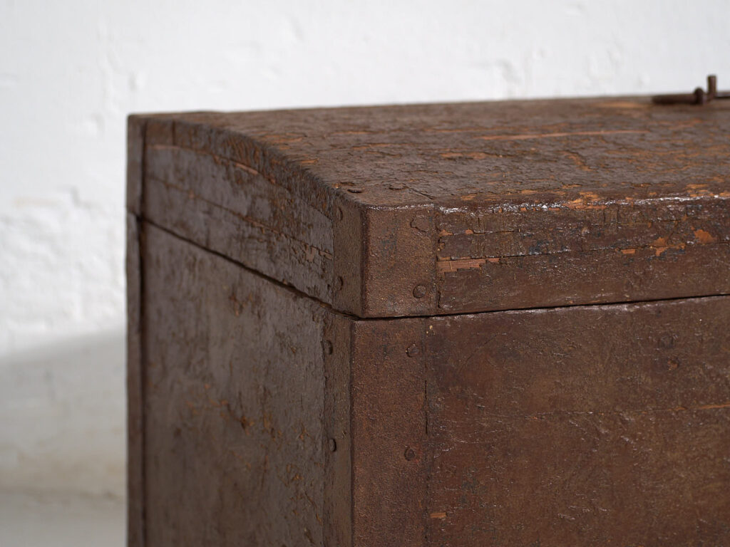 Ancien coffre à armature métallique (c.1920) #3