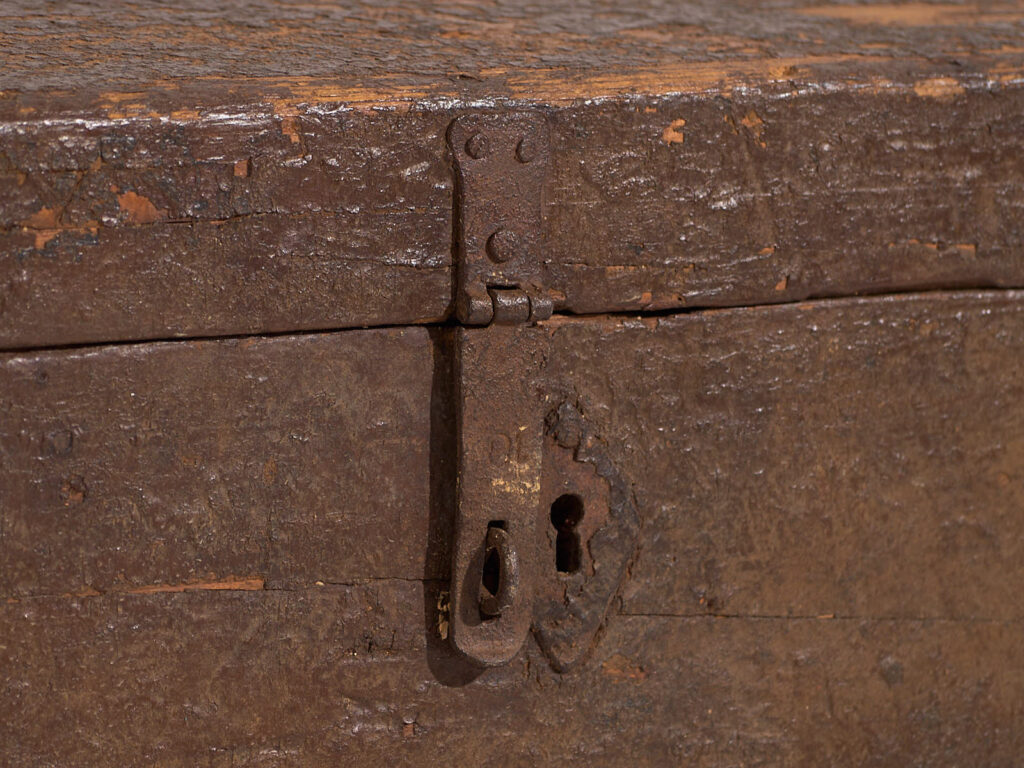 Ancien coffre à armature métallique (c.1920) #3