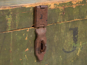 Small antique green chest (c.1920) #4