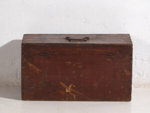 Antiguo cofre de color granate (c.1900) #9