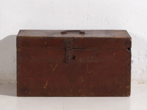 Antiguo cofre de color granate (c.1900) #9