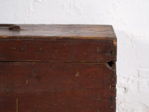 Antiguo cofre de color granate (c.1900) #9