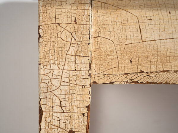 Mesa blanca antigua de madera maciza (c.1920) #8