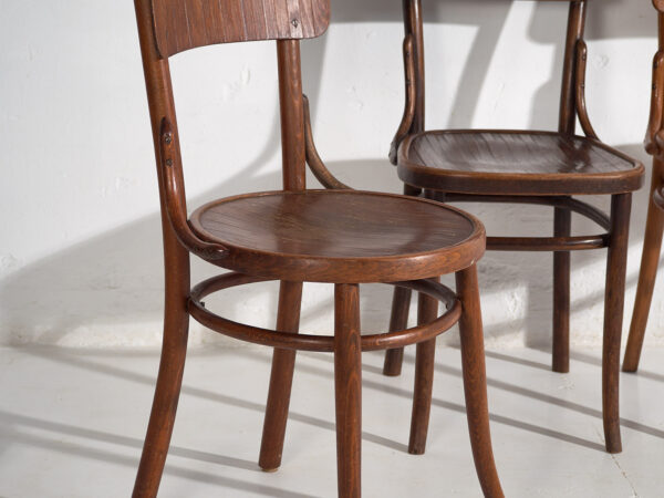 Sillas de madera curvada antiguas (c.1940). Conjunto de 4 piezas #5