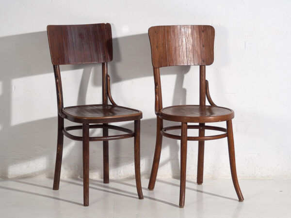 Sillas de madera curvada antiguas (c.1940). Conjunto de 4 piezas #5