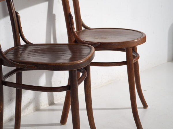 Sillas de madera curvada antiguas (c.1940). Conjunto de 4 piezas #5