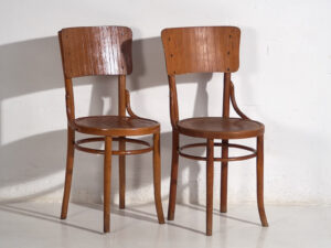 Sillas de madera curvada antiguas (c.1940). Conjunto de 4 piezas #5