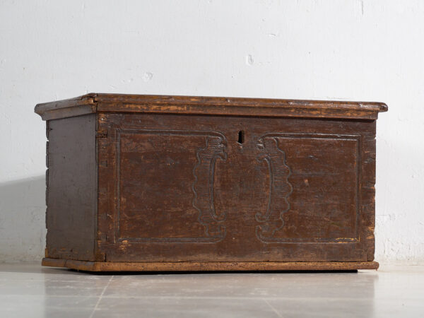 Baúl antiguo de madera maciza fechado Año 1836 #13