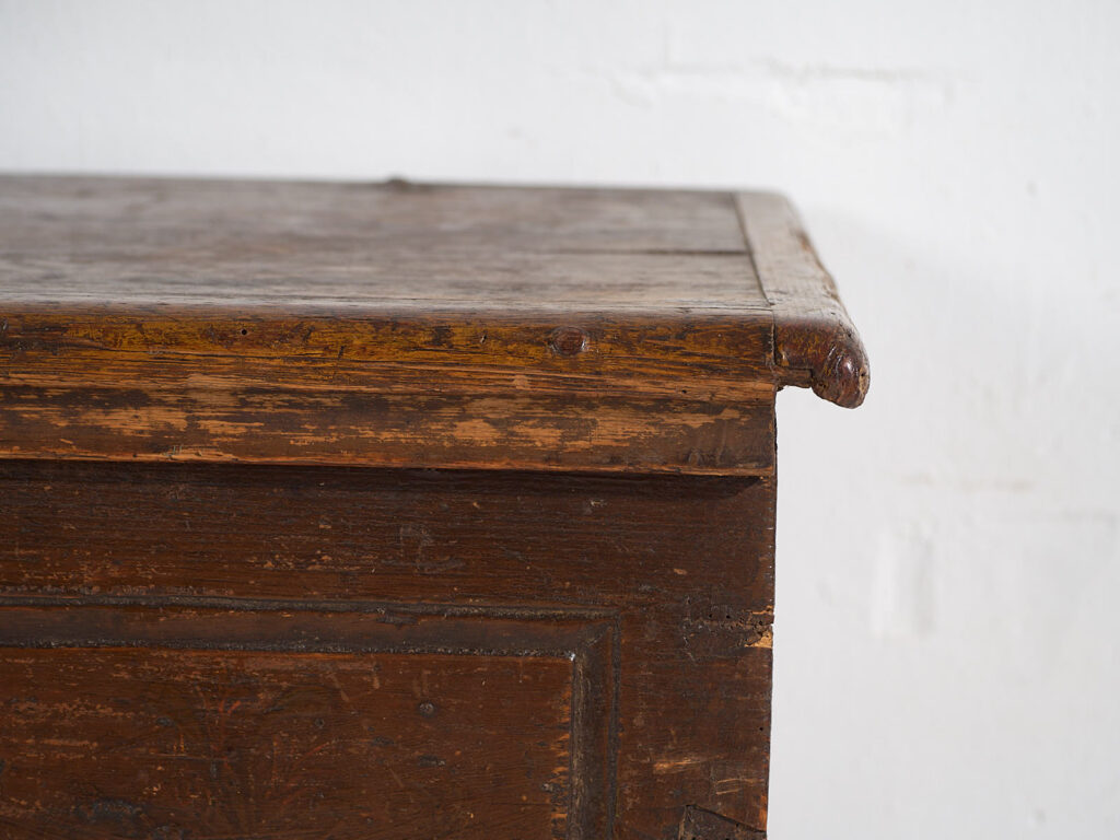 Baúl antiguo de madera maciza fechado Año 1836 #13