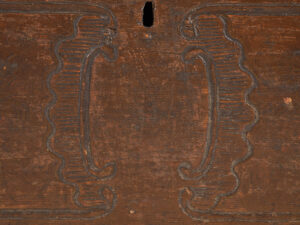 Baúl antiguo de madera maciza fechado Año 1836 #13