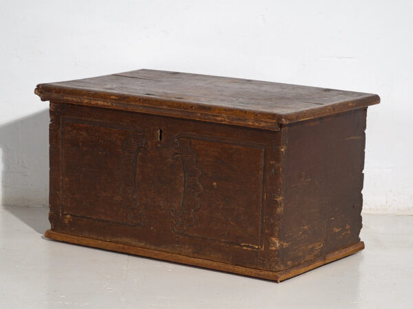 Baúl antiguo de madera maciza fechado Año 1836 #13