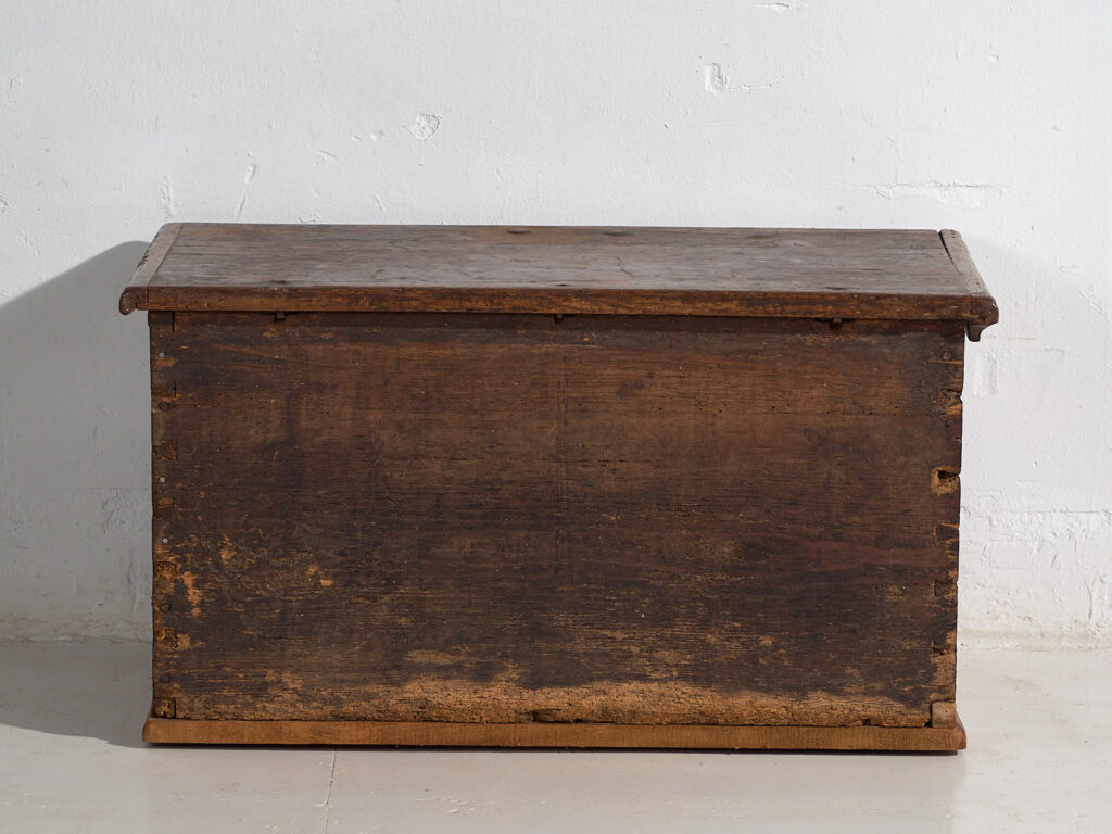 Baúl antiguo de madera maciza fechado Año 1836 #13