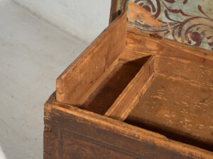 Baúl antiguo de madera maciza fechado Año 1836 #13