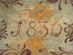 Baúl antiguo de madera maciza fechado Año 1836 #13