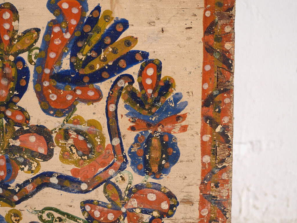 Antique hand painted folk style trunk (c.1880) #14