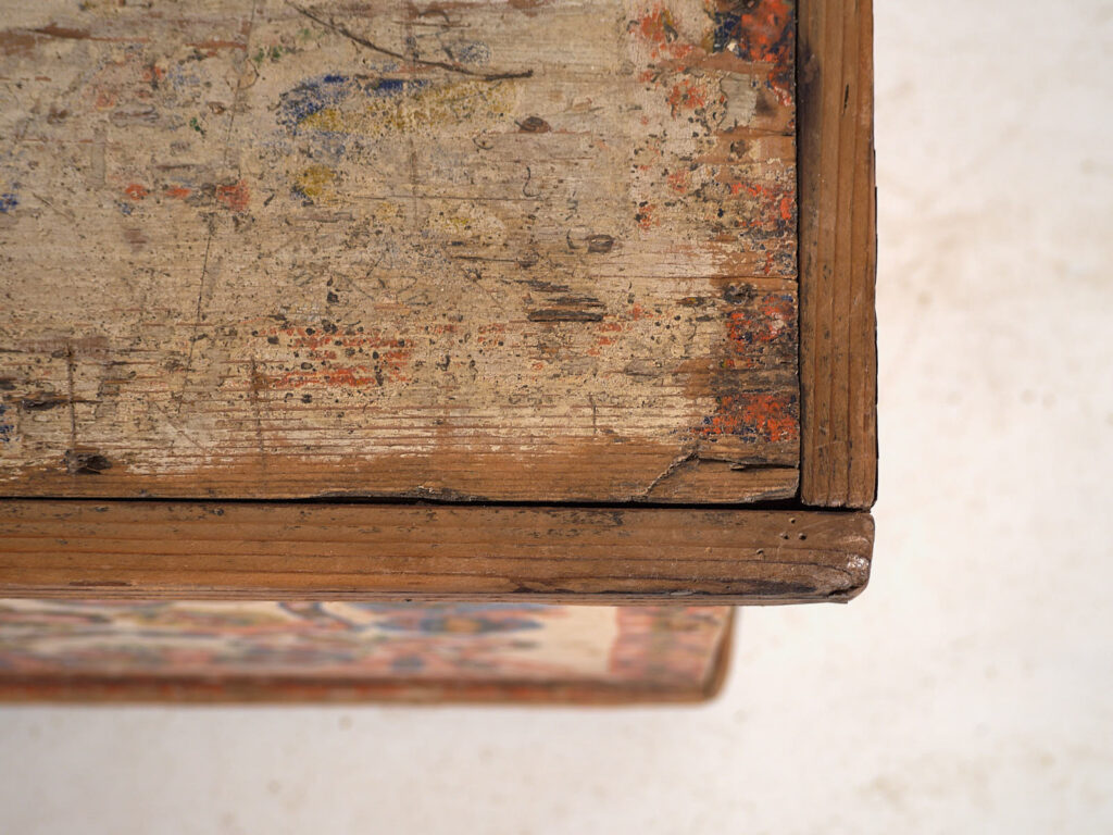 Antique hand painted folk style trunk (c.1880) #14