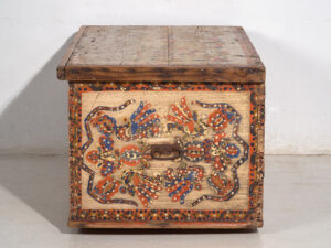 Antique hand painted folk style trunk (c.1880) #14