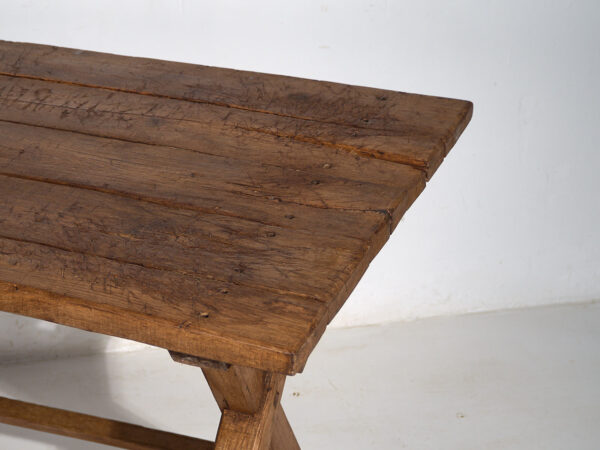 Antique dining table in X shape (c.1920) #16
