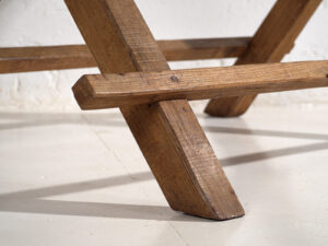 Mesa de comedor antigua en forma de X (c.1920) #16