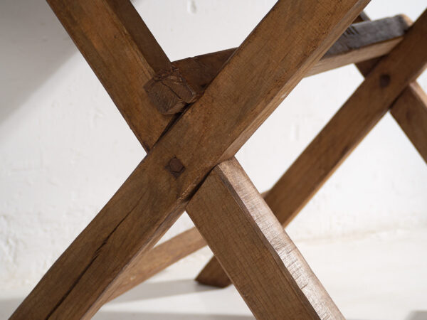 Antique dining table in X shape (c.1920) #16