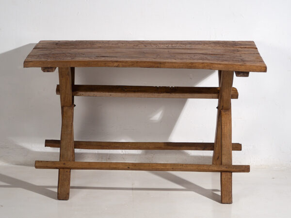 Antique dining table in X shape (c.1920) #16