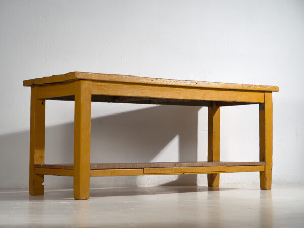 Antique long table with lower tray (c.1920) #17
