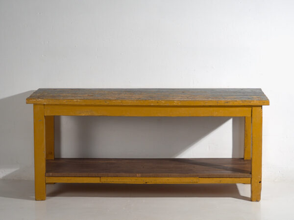 Antique long table with lower tray (c.1920) #17